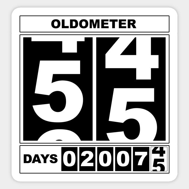 55th Birthday Oldometer Sticker by mikepod